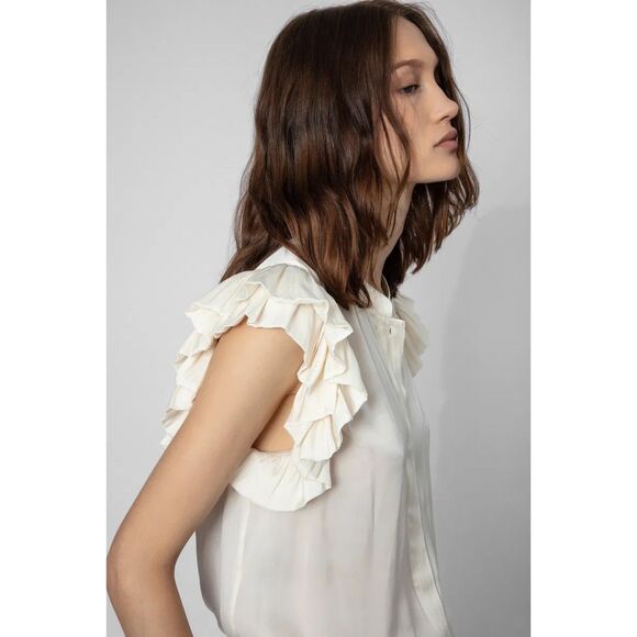 NWT Zadig & Voltaire Tiza Satin Top size XS - Picture 4 of 8